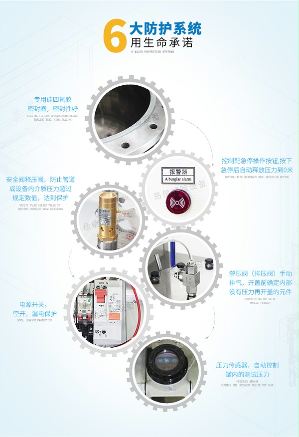 自动控制罐内的测试压力